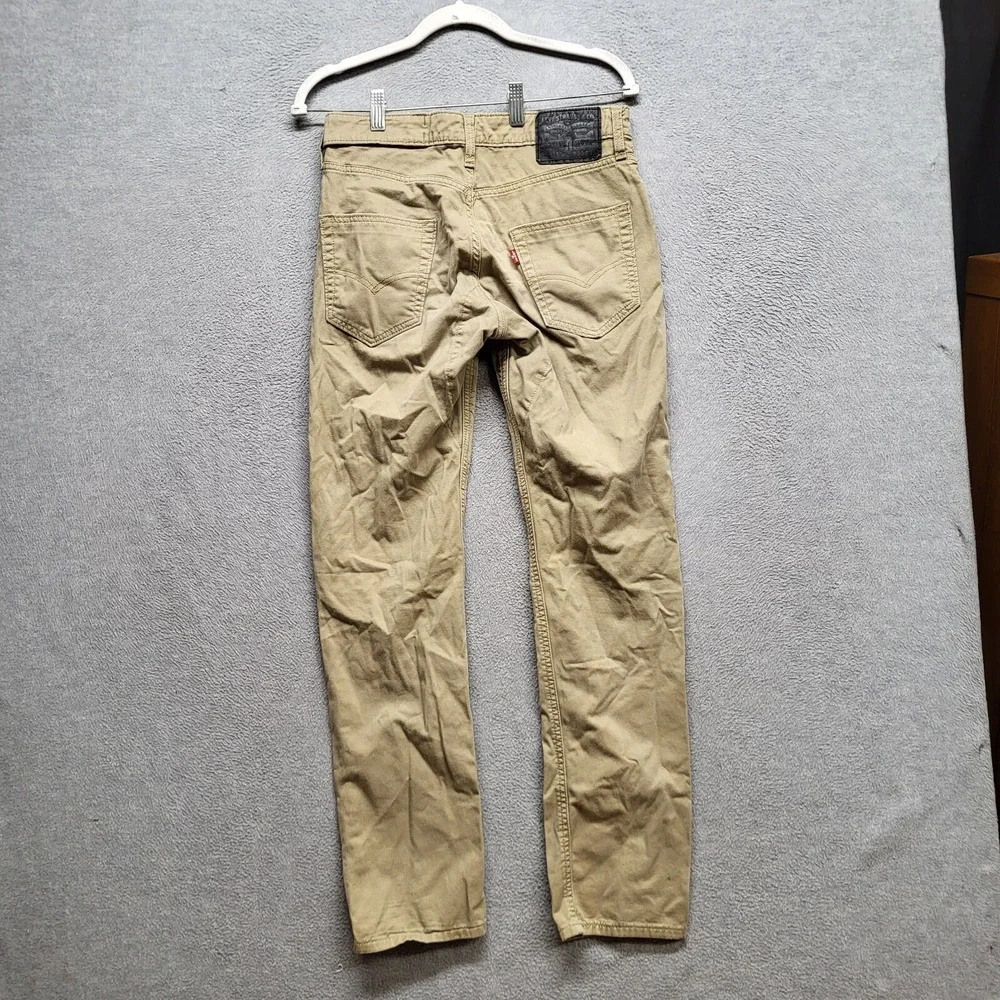 Levi's 511 Men Jeans 30x32 Beige Denim Slim Straight Pockets READ